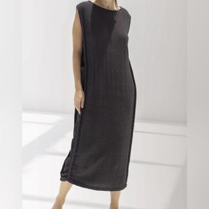 Black Crane Corded Dress